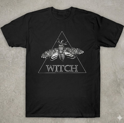 Gothic Death Head Moth T-Shirt Mystical Insect Graphic Tee Dark Academia Top