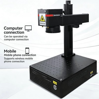 20W  Fiber Laser Marking Machine Small Metal Souvenir Text Engraving