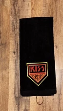 KISS Army Embroidered Golf Towel Black