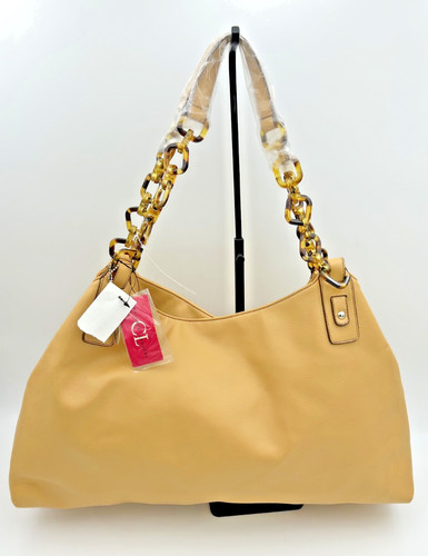 Chinese Laundry large shoulder bag strap tan purse NWT FLAWS *Read