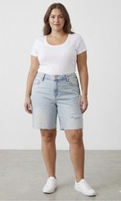 NEW Ava Viv Women's Plus Size High-Rise Jean Shorts 18W