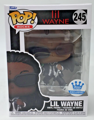 #ad Funko POP Rocks Lil Wayne #245 Funko Shop EX With Pop Protector $24.99