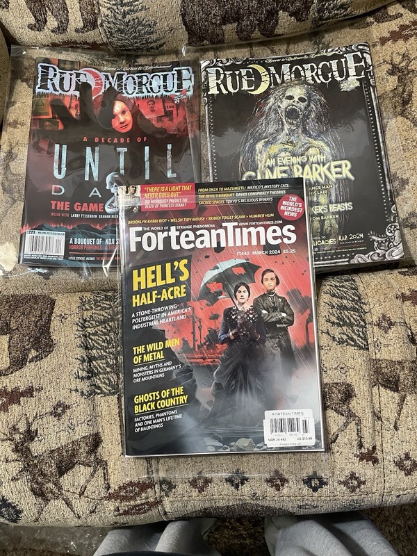 Lot Of 3 Magazines Rue Morgue Fortean Times