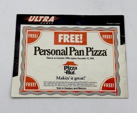MANUAL ONLY Teenage Mutant Ninja Turtles II NES Arcade Game PIZZA HUT Authentic