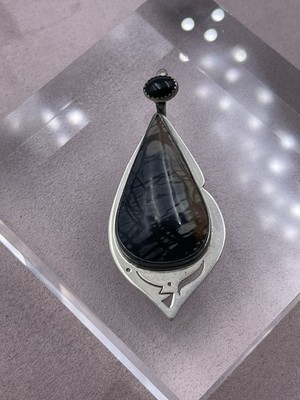 Sassi La Muth David Lee Sterling Silver Black Agate And Onyx Pendant