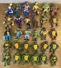 Lot 30 Vintage TMNT Figures 1988-1994 + Soft Head Turtles Accessories