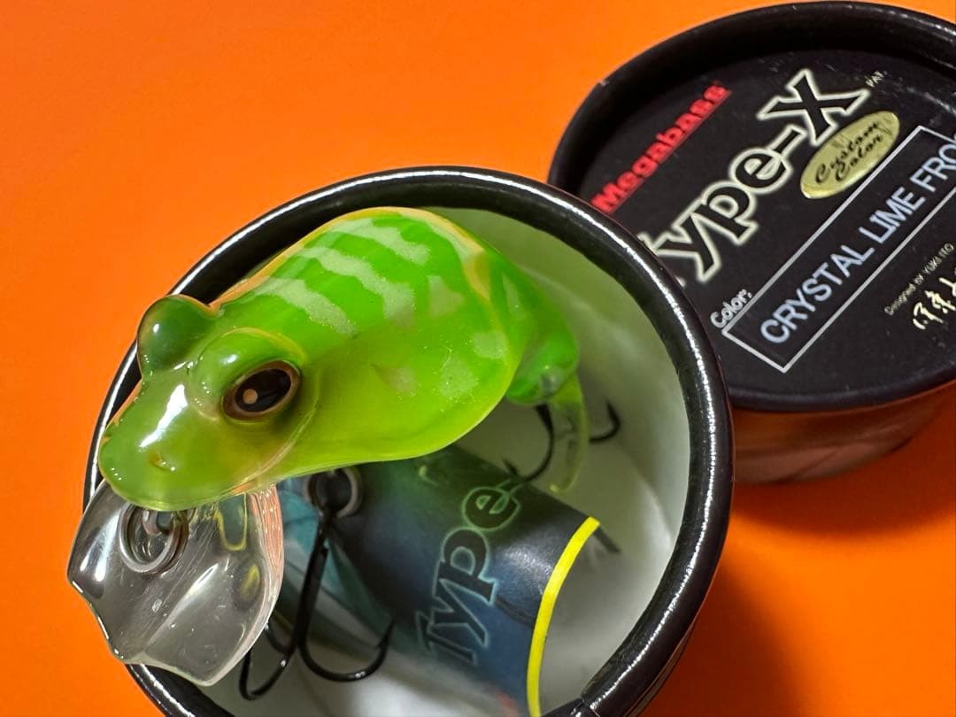 Custom Crystal Lime Frog Type-X Hard Bait 59mm New Out of Print Japan - Image 5