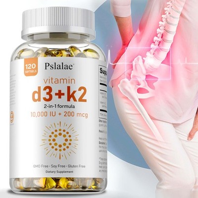 Vitamin D3+K2 Weichkapseln 10.000 IE   2-in-1-Formel, Immununterstützung