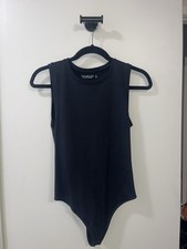 Abercrombie Fitch Women's Black One Piece Thong Bodysuit Size S Solid
