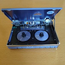 Sony WM-109 Walkman Remote Cassette Player Auto Reverse Blue Japan Used