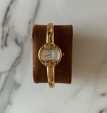 [Near MINT] GUCCI 1400L Gold White Round Women Watch Quartz 