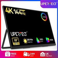 UPERFECT Portable Monitor 4K 144Hz QLED, 19" UHD 3840 2160, 500 Nits, 2000:1 US