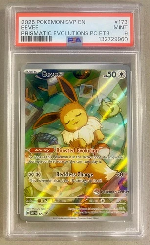 PSA 9 Eevee SVP173 Promo Pokemon Center Exclusive Prismatic Pokemon Graded Card