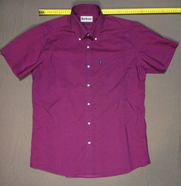 Men Barbour T-Shirt Purple Cotton 40 /L / 48