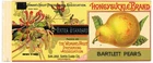 ORIGINAL CAN LABEL VINTAGE C1900 HONEYSUCKLE SAN JOSE SANTA CLARA BARTLETT PEAR