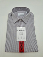 Calvin Klein Wrinkle Free Tech Active Stretch Men's Dress Shirt, Regular Fit New
