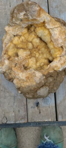 Geode ,Honey Quartz color,(looks like Sugar Dipped Crystals) 15lbs. 10x9x5 - Picture 2 of 8