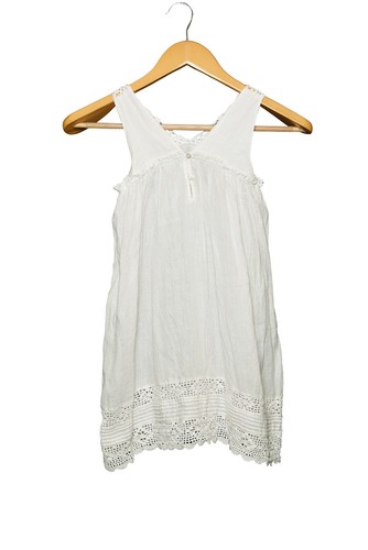 Doen Dress 4 Years Girl Kid's Sleeveless Crochet Lace Boho Ivory Midi NEW 38754 - Picture 4 of 6