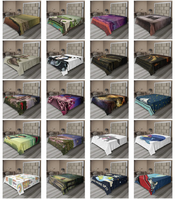 Ambesonne Fantasia Flat Sheet Top Sheet Decorative Bedding 6 Sizes