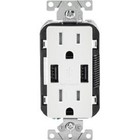 3-Leviton Decora 3.6A 5V White 2-Port USB Electric Charging Outlet R02-T5632-0BW