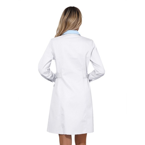 Women Doctor Dress Cosplay Costume Workwear Professional Lab Coat With Pocket - Picture 6 of 116