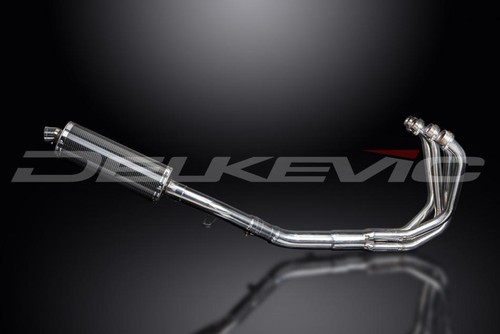 SUZUKI GSX650FA 2007-16 FULL EXHAUST SYSTEM 350mm CARBON OVAL BSAU SILENCER - Picture 2 of 3