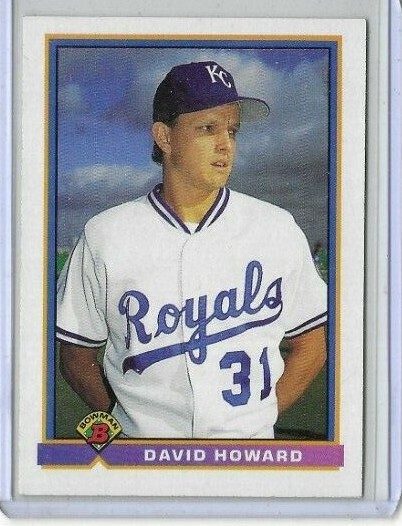 1991 Bowman #295 David Howard Kansas City Royals Rookie Card