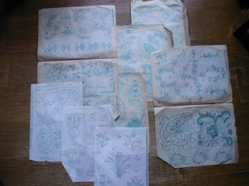 15 alte Stickereien Bügelbild Transfers aus Handarbeit Zeitschriften 30er Jahre??