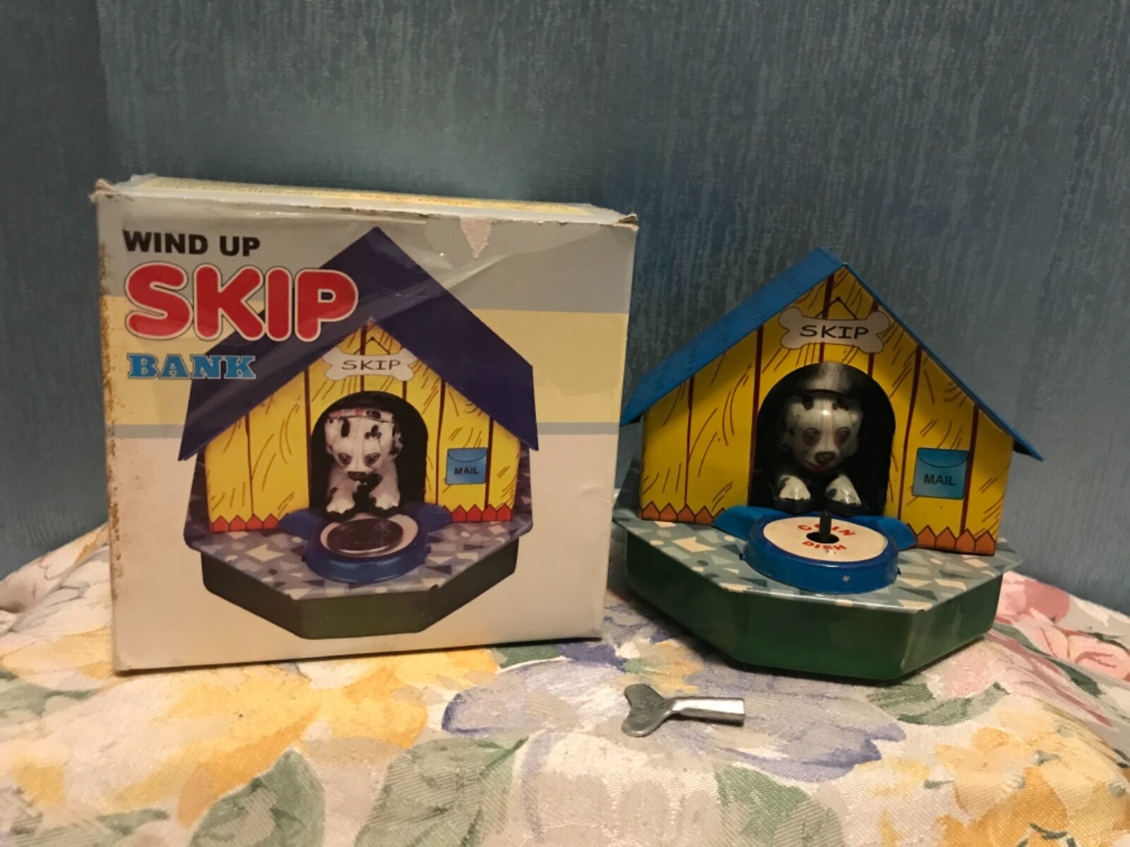 Vintage MECHANICAL DOGHOUSE 088372 Skip Tin Bank w/ Box ASIS eBay