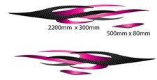 Car Stripe Decal Kit Pink Carbon Look Vehicle Graphics 4wd Van Caravan Stickers Car Stripe Decal Kit Pink Carbon Look Vehicle Graphics 4wd Van Caravan Stickers