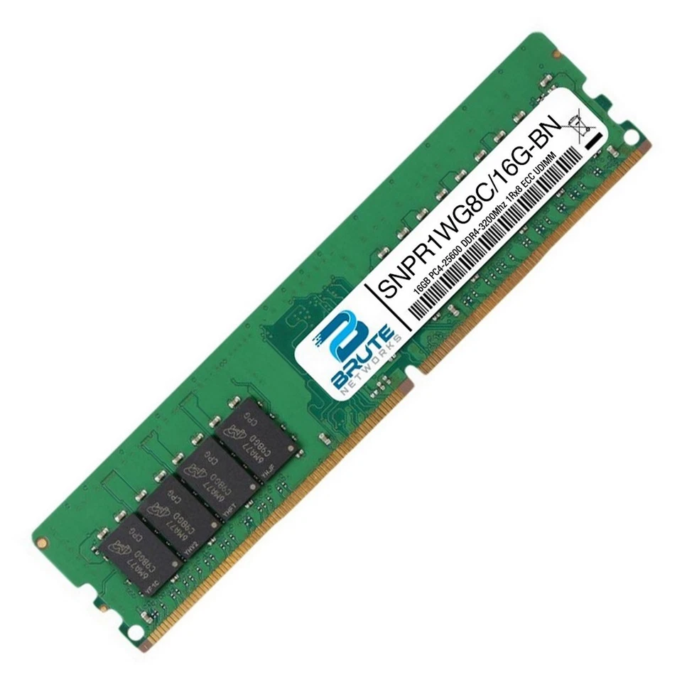 SNPR1WG8C/16G - Dell Compatible 16GB DDR4-3200Mhz 1Rx8 ECC UDIMM - Image 2 of 3