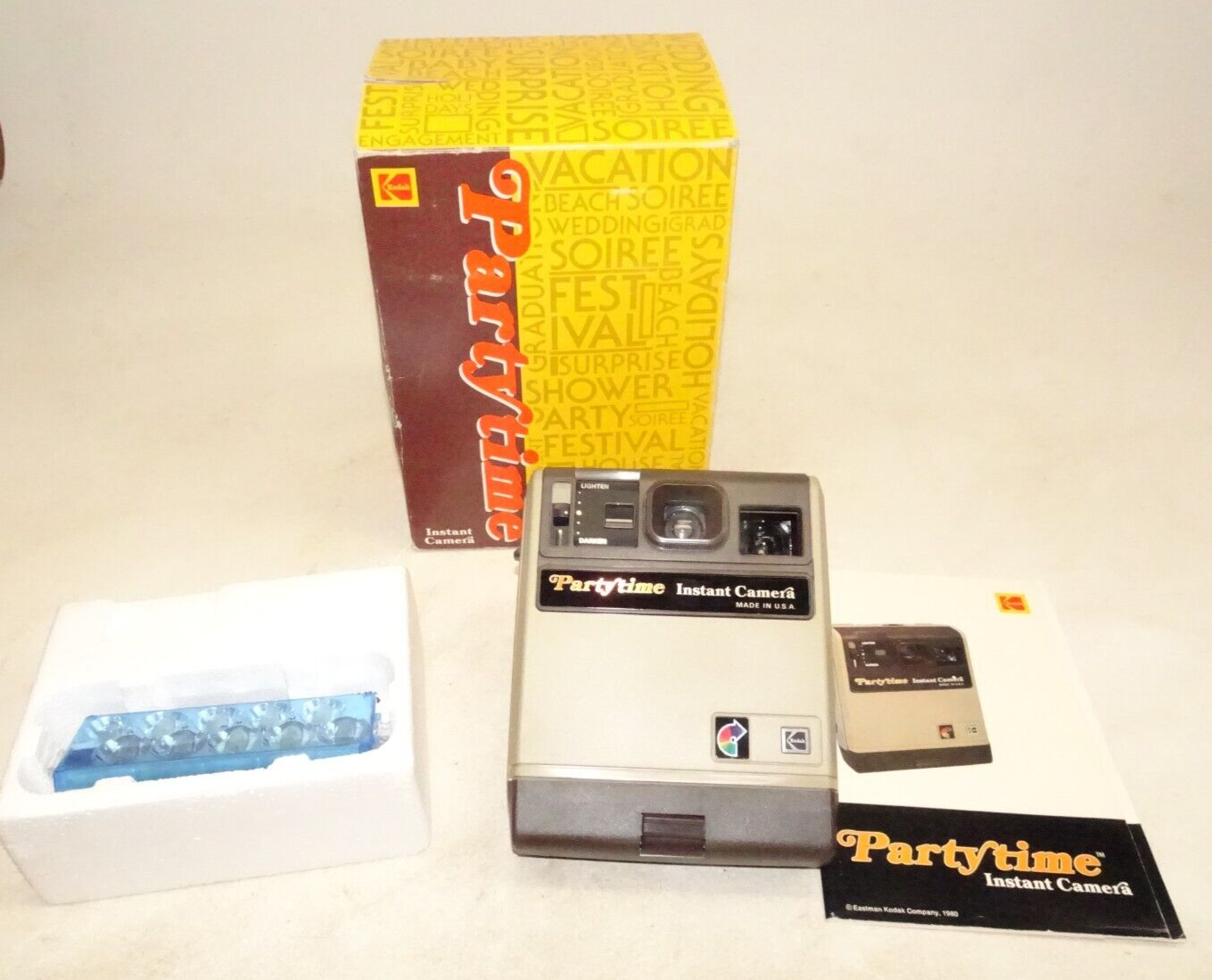 Kodak Partytime Instant Camera Vintage 1980 U.S.A. Instant Picture eBay