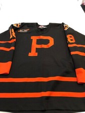 Game Worn Used Princeton Tigers Hockey Jersey Size 50 #18