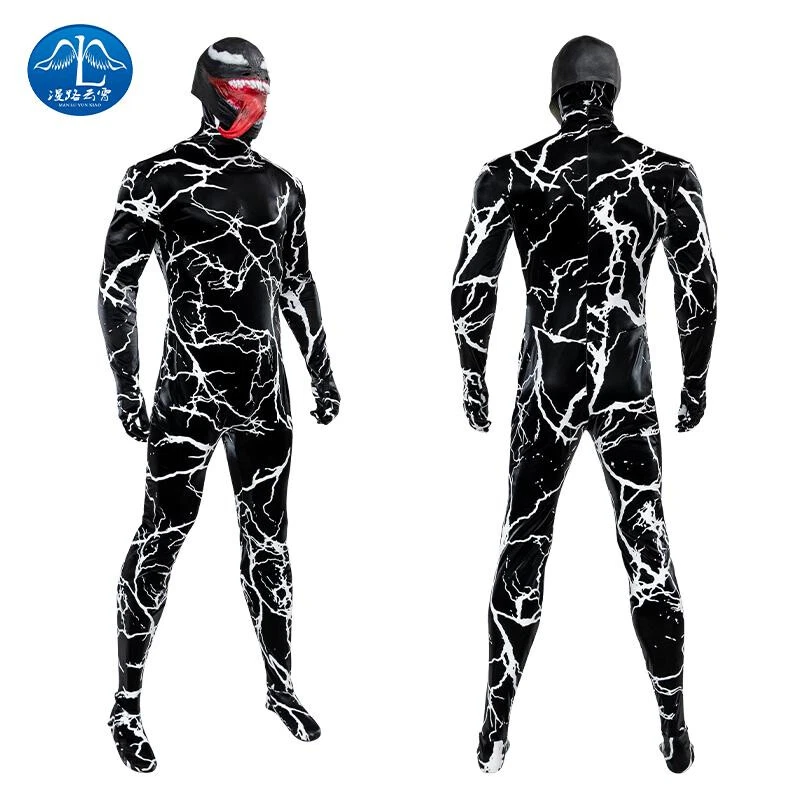 Venom 3 El Último Baile Disfraz Disfraz Mono Máscara Conjunto Completo Body Halloween Foto 2 de 4