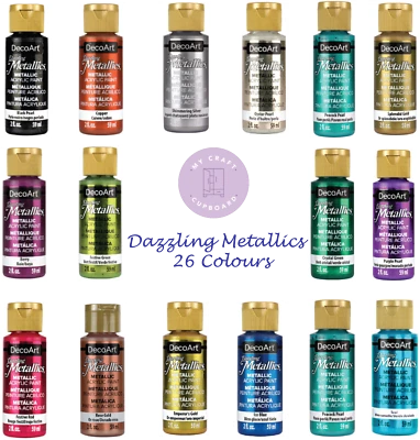 DecoArt Dazzling Metallics Americana Acrylic Paint 27 Colours Buy 5 get 6th Free