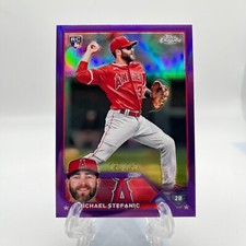 2023 TOPPS CHROME PURPLE #138 MICHAEL STEFANIC RC /250 ANGELS