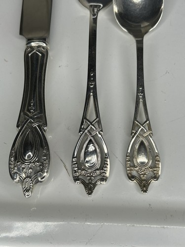 Lunt Sterling Silver Monticello 3 Piece Place Setting NO MONO NM Silverware - Picture 4 of 8