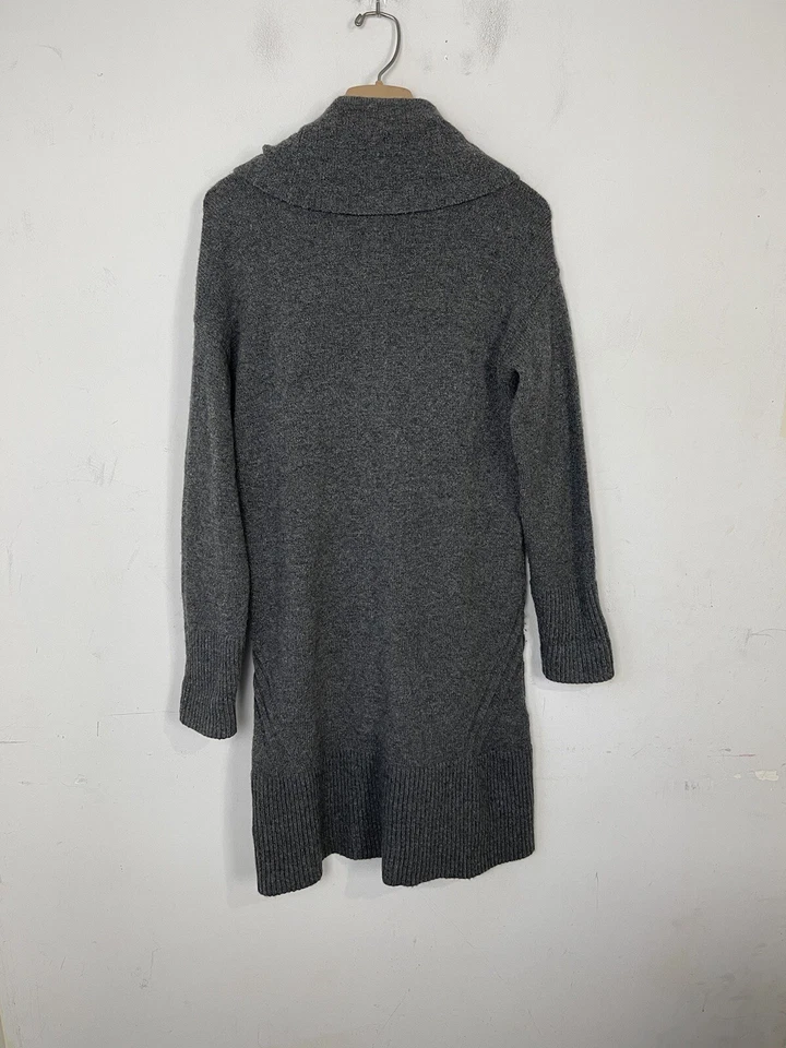 Vestido Suéter Anthropologie Mujer Gris Medio Lana Alpaca Cachemira Acogedor Elástico Foto 3 de 4