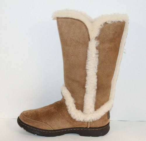 UGG Australia 1008030 Katia Classic Tall Suede Sheepskin Boots Shoes Chestnut 5 - Picture 2 of 7