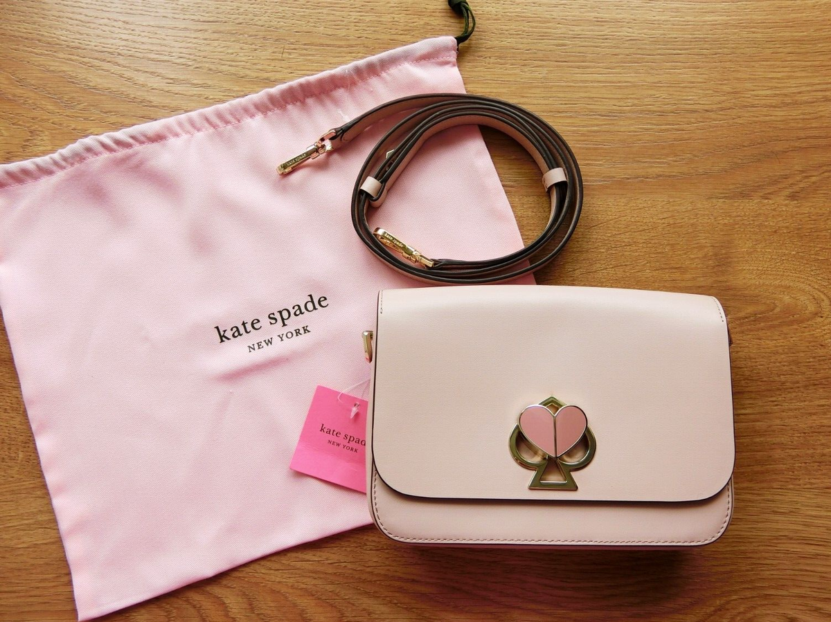 Kate Spade New York Nicola Heart Twist Lock Pale Pink Leather 2 