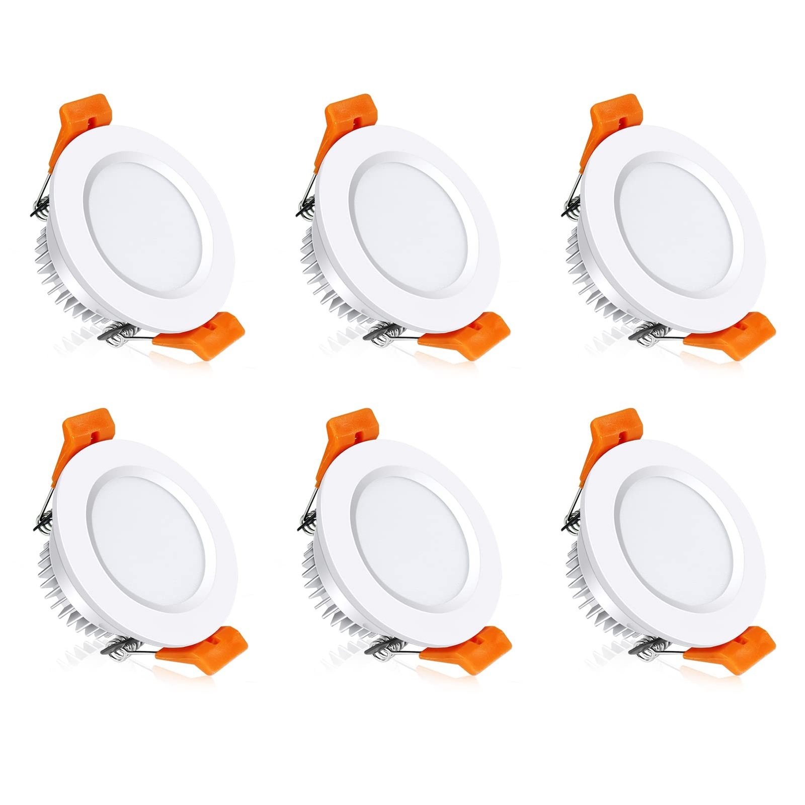 6 Pack 2 Inch Dimmable LED Recessed Lights 3W 35W Equivalent Downlights