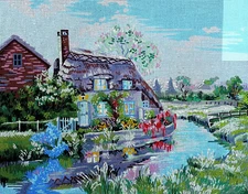 Needlepoint Tapestry Painted Canvas Gobelin 11804 20"x24" Collecrtion DArt