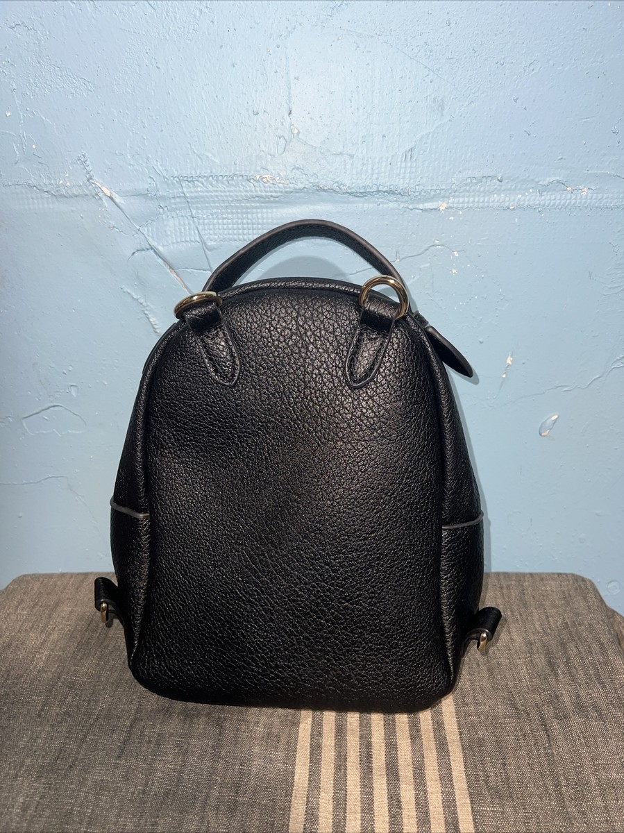 PETA & JAIN ZOE MINI BACKPACK – BLACK – VEGAN LEATHER – GOLD HARDWARE PETA AND JAIN Backpack Womens Zoe Black Pebble Vegan Leather  main image 2
