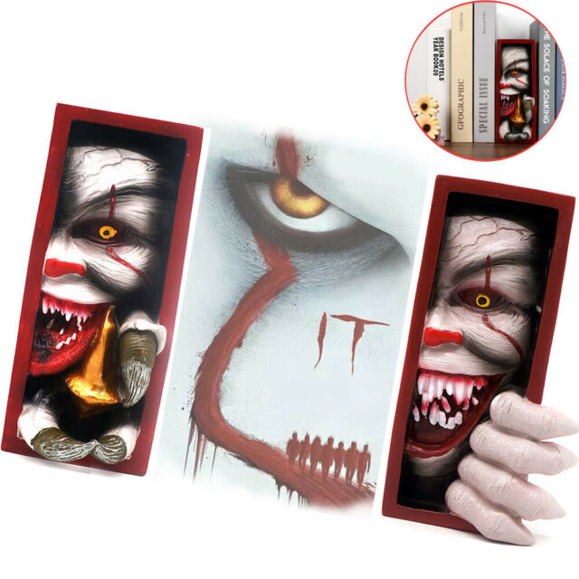 7.5'' Horror Monster Peeping On The Bookshelf Resin Bookend Halloween Decor Gift