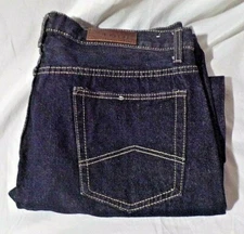 True Rock Mens Solid Dark Blue Jeans Washable Pants 42 / 33