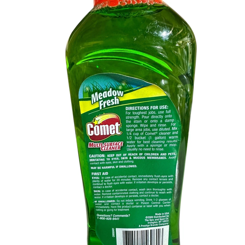 Limpiador multisuperficie Comet Meadow Fresh - descontinuado 24 oz raro 2009 Foto 3 de 4