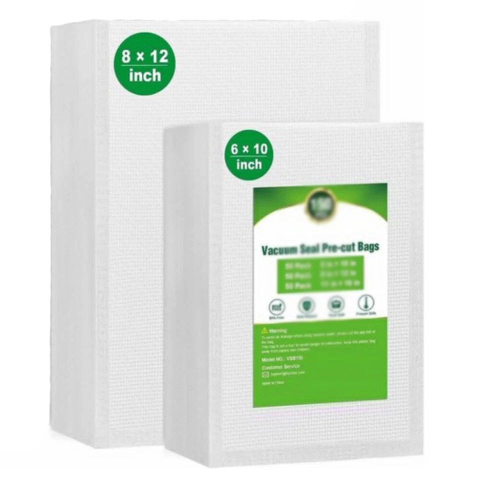 Bolsas selladoras al vacío rollos de 8 x 50' 11 x 50' 8 x 20' bolsas de ahorro de alimentos en relieve 4 mil EE. UU. Foto 2 de 4