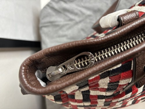 Thom Browne Borsa a mano Brooks Brothers in pile nero - Foto 8 di 18