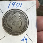 1901-P Barber Silver Half Dollar 50C