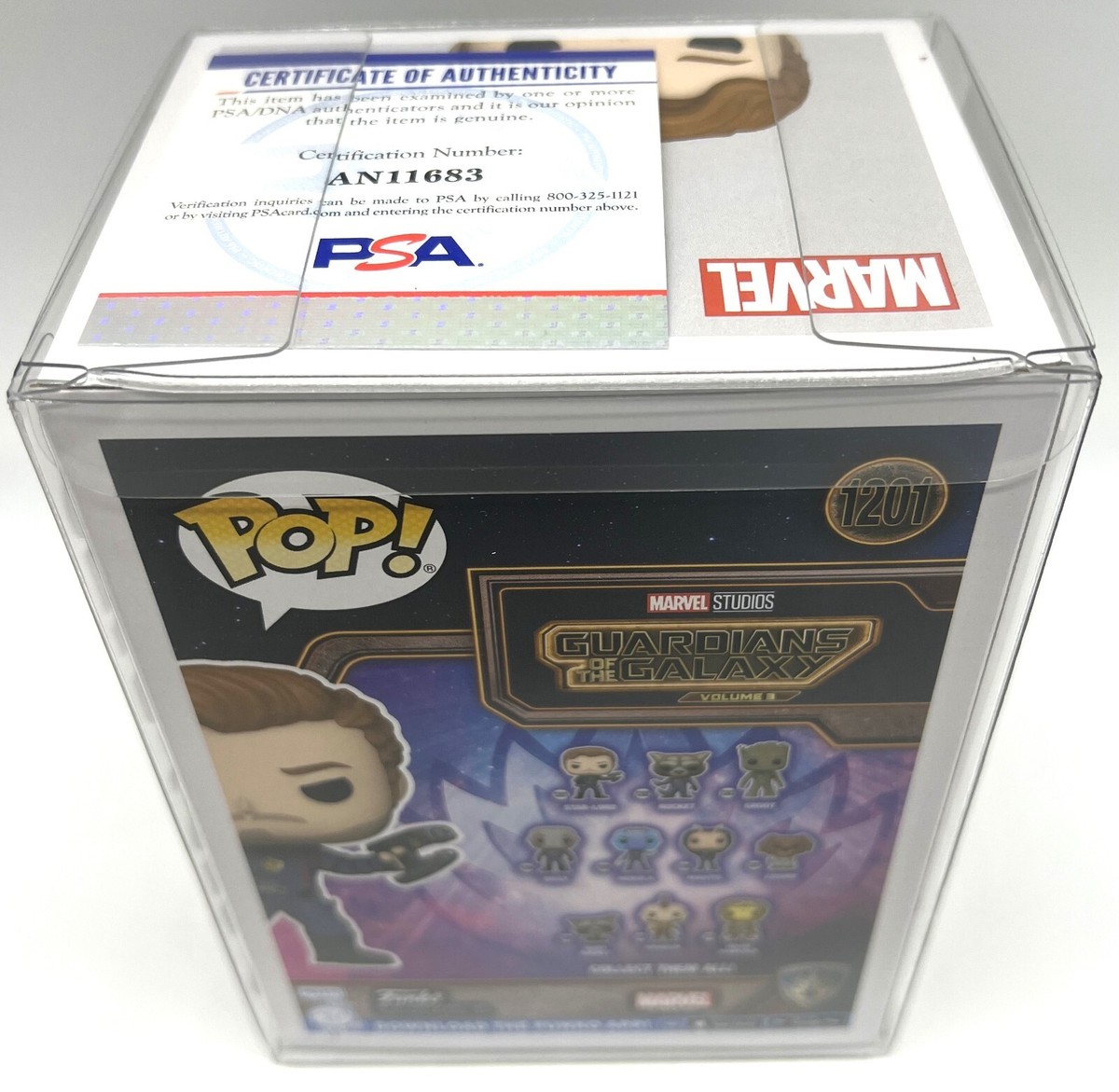 Funko Pop! Guardians of the Galaxy Star-Lord #1201 SIGNED by Chris